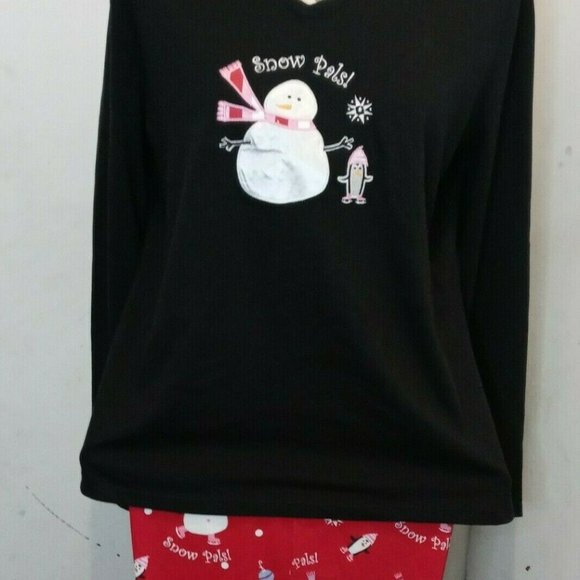 Long Sleeve Ladies Pajama Ms Snow Pals 2 Piece Siz - Picture 6 of 6